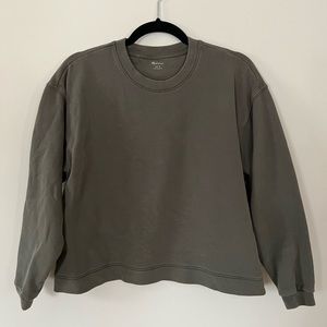 MADEWELL ARMY GREEN SWING STYLE SWEATSHIRT - SMALL